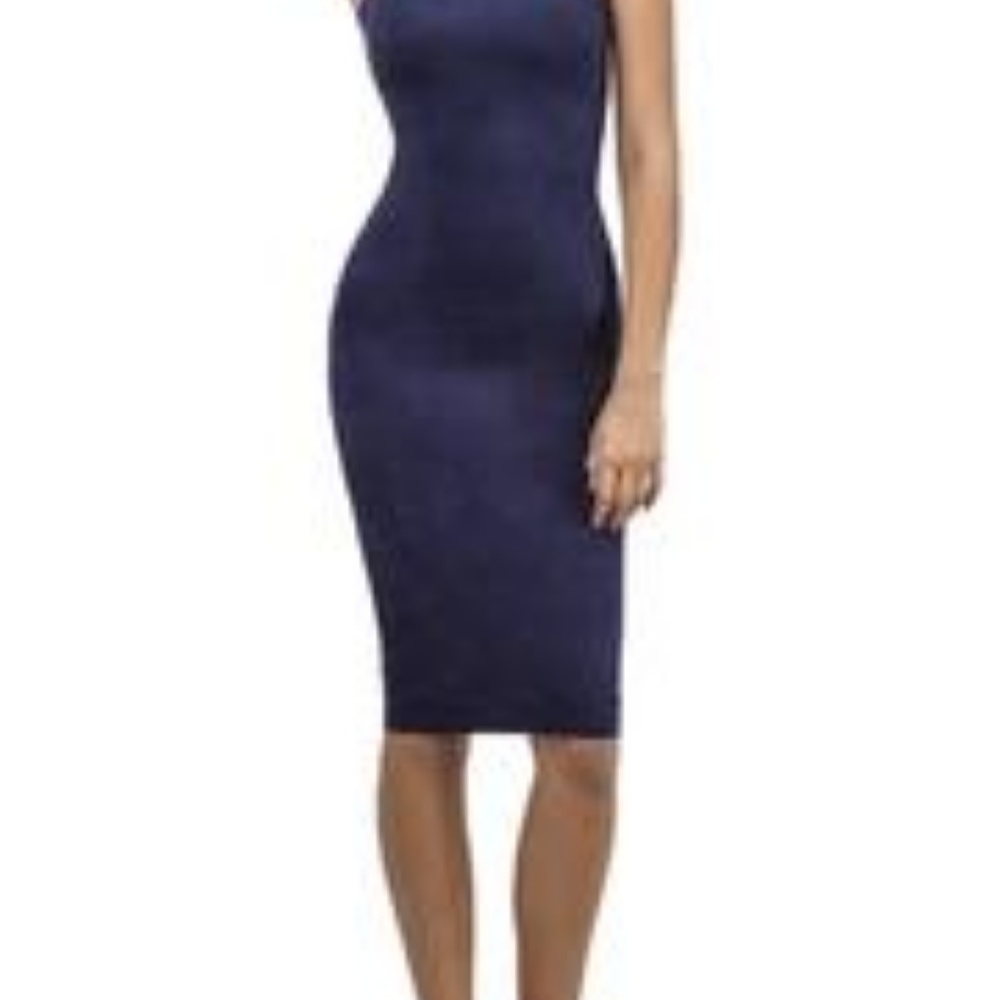 HIGHNECK SUEDE DRESS